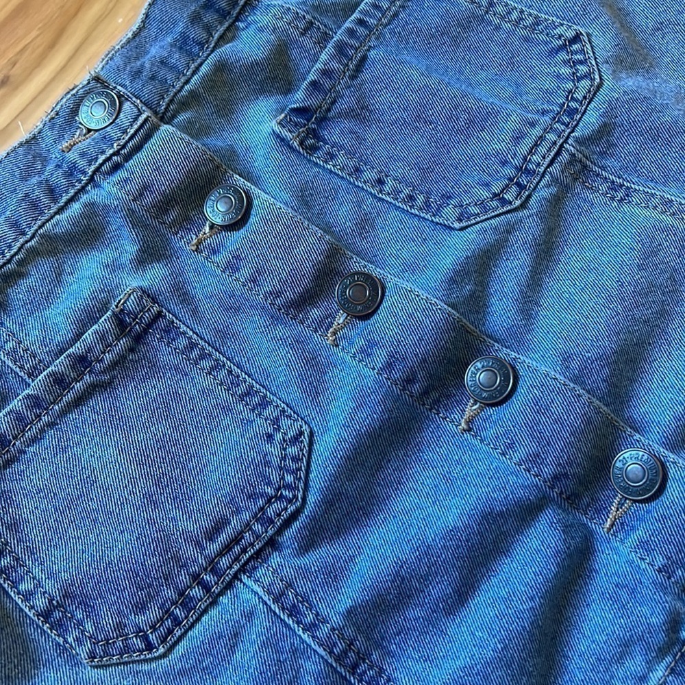 2 for $10 | Denim Full Button Mini Skirt with Front Pockets Size 30 Forever 21 - Picture 2 of 8